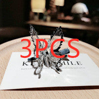 Moving Butterfly Hairpin Headdress - Alloy with White Crystal Electroplating
