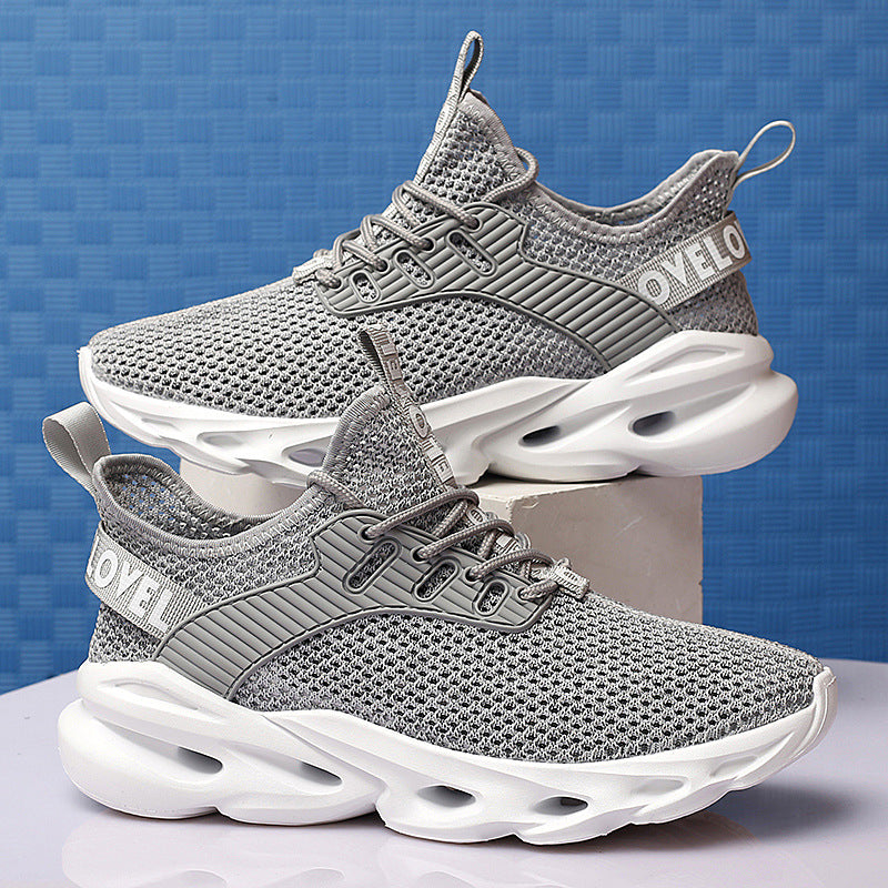 Unisex Breathable Mesh Running Sneakers - Lightweight Knit Upper with MD Sole