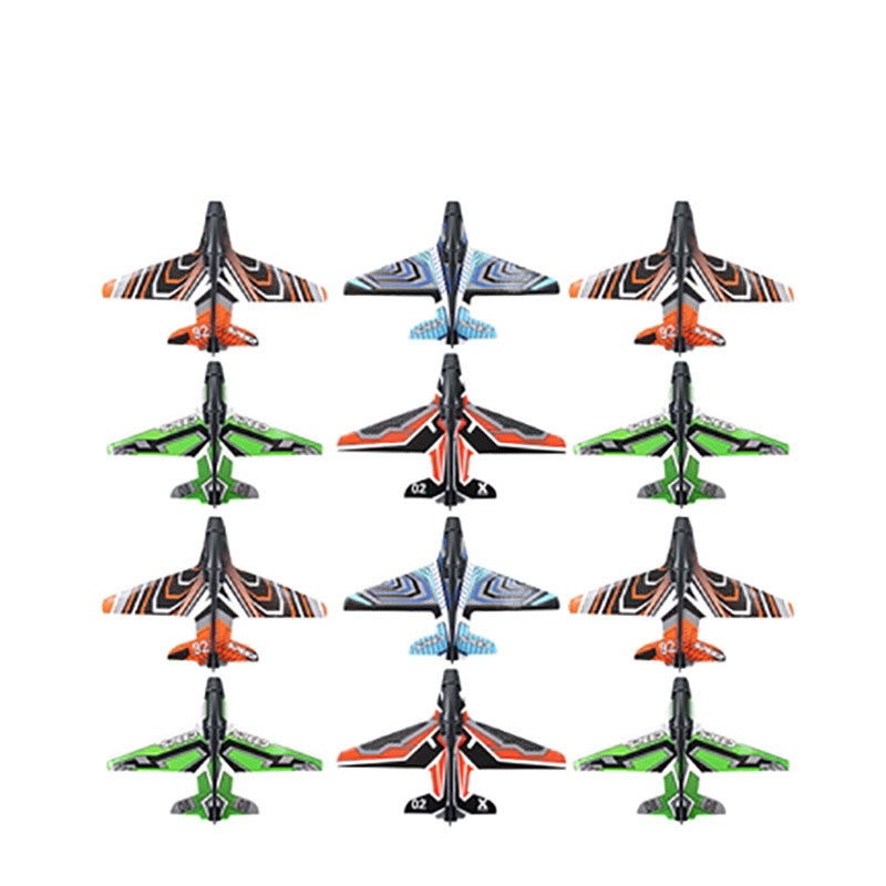 Kids Foam Airplane Launcher Toy - Hand Throwing Spin Glider with Toy Gun
