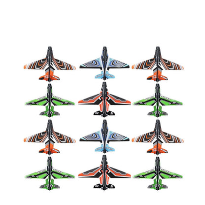 Kids Foam Airplane Launcher Toy - Hand Throwing Spin Glider with Toy Gun