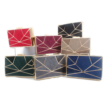 Elegant Flannel Evening Clutch Bag - Small Square Crossbody Purse