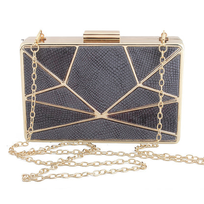 Elegant Flannel Evening Clutch Bag - Small Square Crossbody Purse