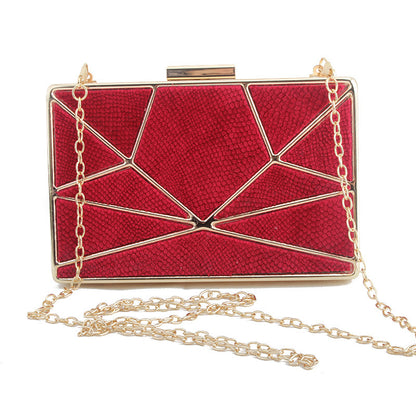 Elegant Flannel Evening Clutch Bag - Small Square Crossbody Purse