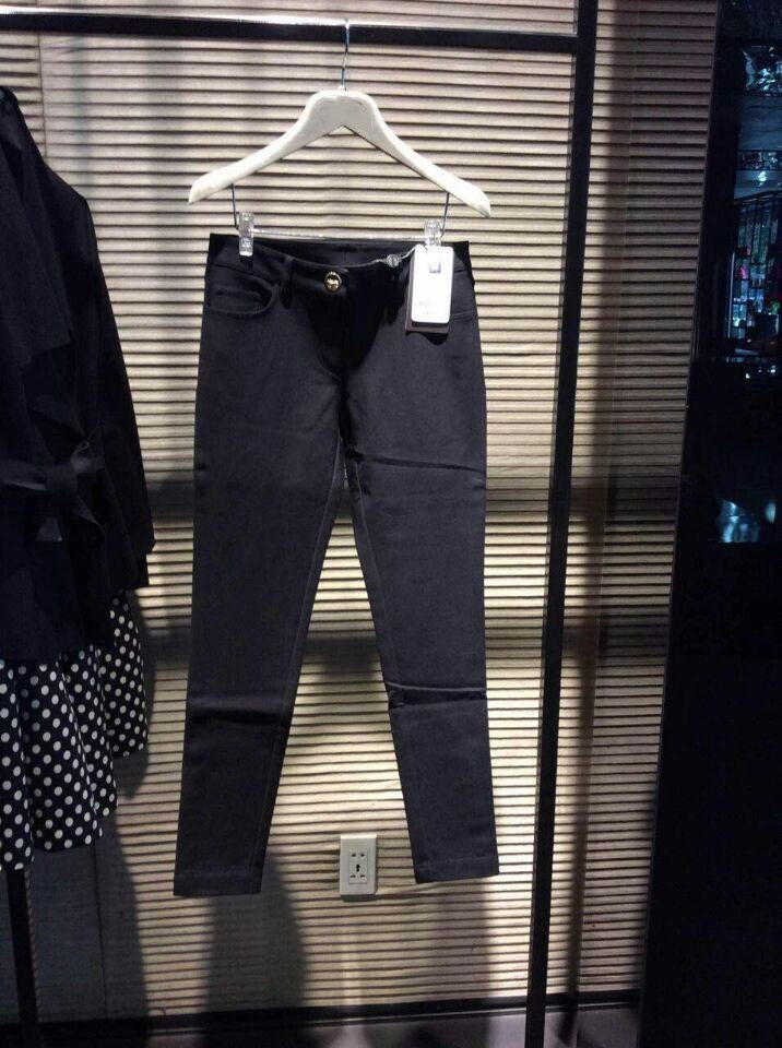 Fleece-Lined Faux Leather Pencil Pants - Black Skinny Trousers