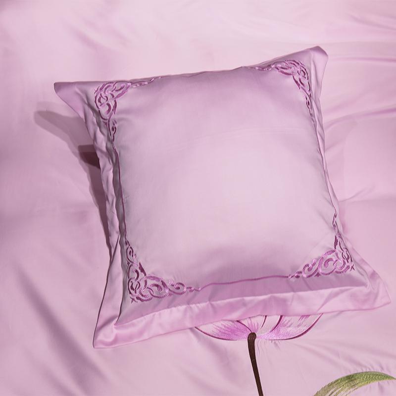 Luxe Washed Silk Tencel Bedding Set - European Pattern