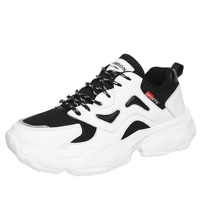 Men's Mesh Height-Increasing Sneakers | EVA Sole | Round Toe | Sizes 39–44 | Black, White/Black, Grey/Green, White/Green, White/Pink