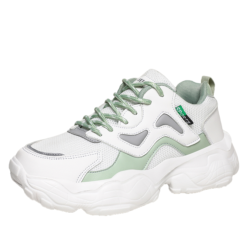 Men's Mesh Height-Increasing Sneakers | EVA Sole | Round Toe | Sizes 39–44 | Black, White/Black, Grey/Green, White/Green, White/Pink