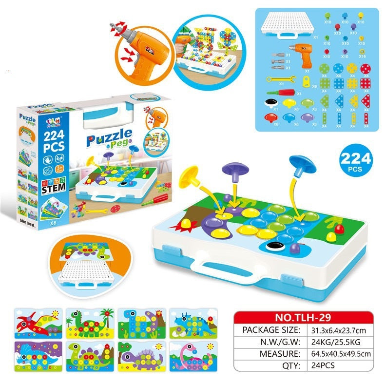 Creative Drill & Screw Building Blocks Set - Educational STEM Toy for Kids 3+