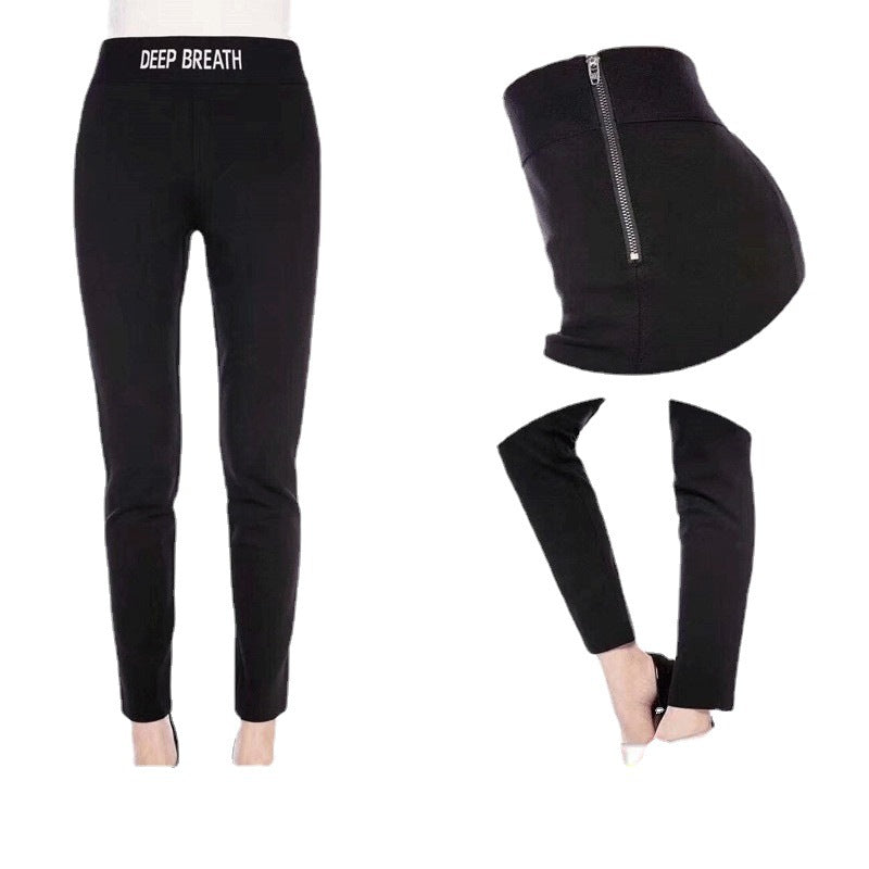 Fleece-Lined Boot Leggings - Warm Outer Wear Pants for Women