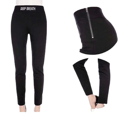 Fleece-Lined Boot Leggings - Warm Outer Wear Pants for Women