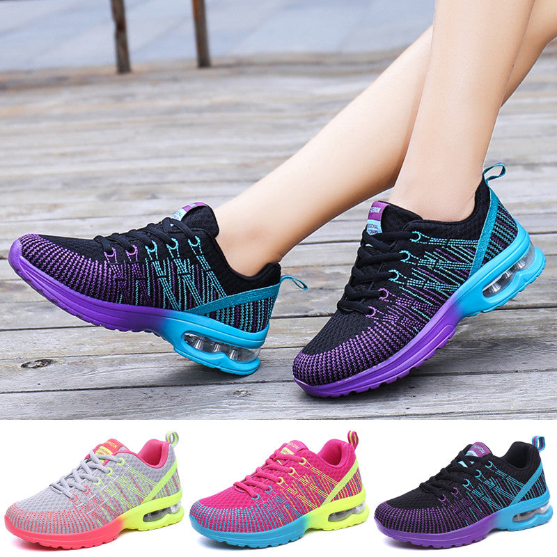 Women's Casual Mesh Breathable Sneakers - Lightweight Flying Weave Sports Shoes