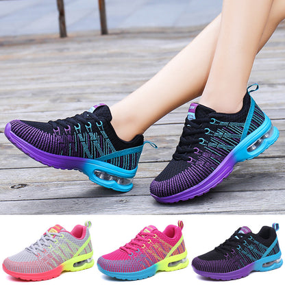 Women's Casual Mesh Breathable Sneakers - Lightweight Flying Weave Sports Shoes