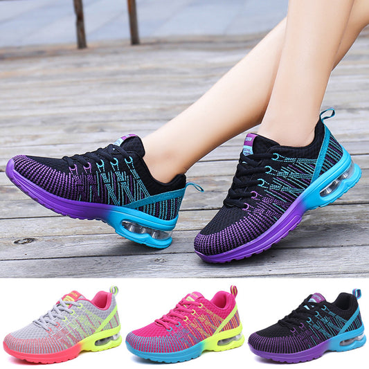 Women's Casual Mesh Breathable Sneakers - Lightweight Flying Weave Sports Shoes