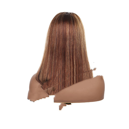 Piano Color Bob Wig - Real Human Hair Short Bob with Highlights