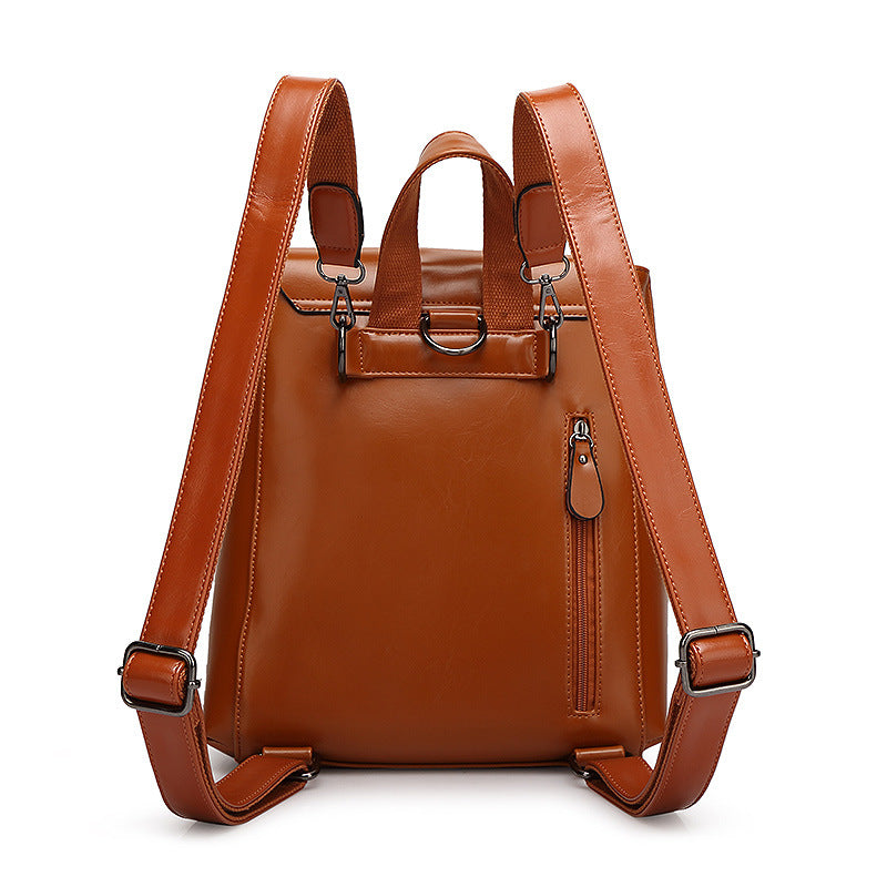 Genuine Leather Convertible Backpack - Multi-Way Shoulder Bag