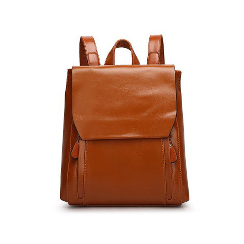 Genuine Leather Convertible Backpack - Multi-Way Shoulder Bag