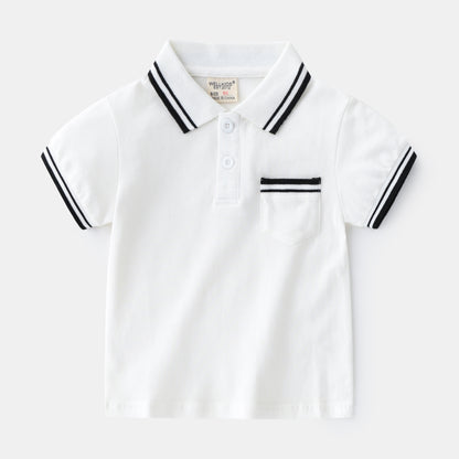 Boys Cotton Polo Shirt - Casual Short Sleeve Summer Top