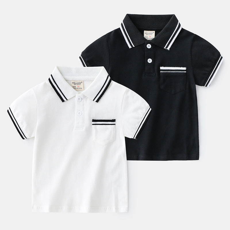 Boys Cotton Polo Shirt - Casual Short Sleeve Summer Top