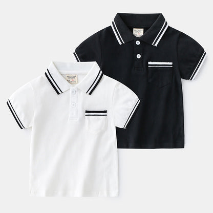 Boys Cotton Polo Shirt - Casual Short Sleeve Summer Top