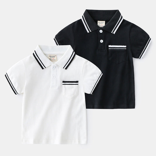 Boys Cotton Polo Shirt - Casual Short Sleeve Summer Top