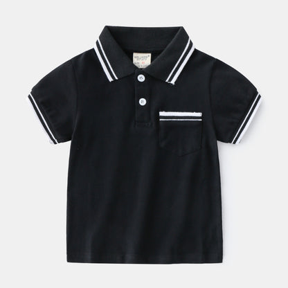 Boys Cotton Polo Shirt - Casual Short Sleeve Summer Top