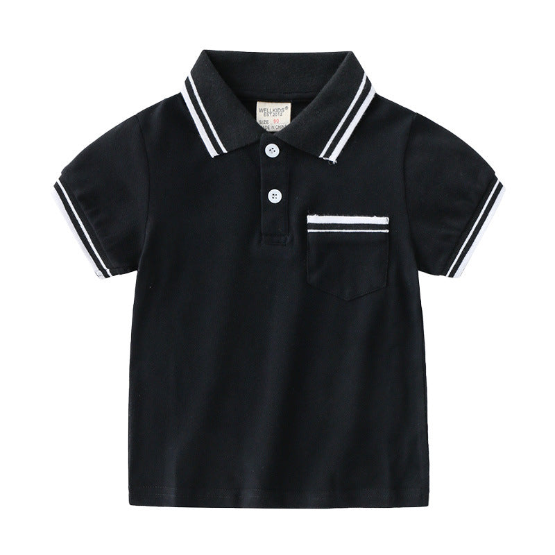 Boys Cotton Polo Shirt - Casual Short Sleeve Summer Top