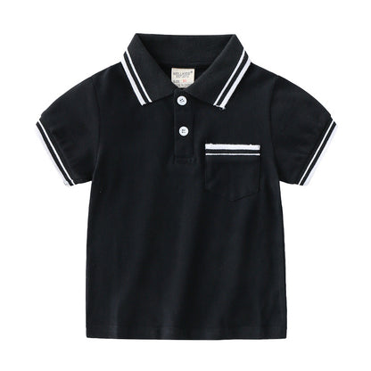 Boys Cotton Polo Shirt - Casual Short Sleeve Summer Top
