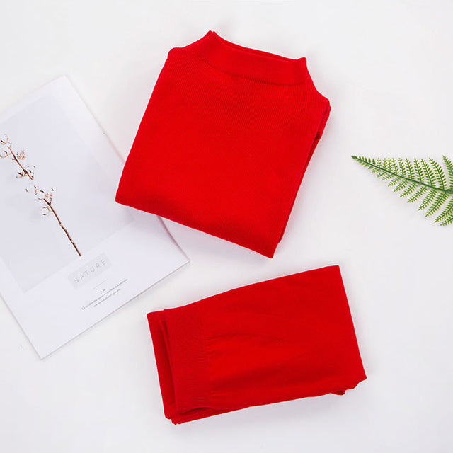 Women's Cotton Thermal Underwear Set - Slim Fit Base Layer Set