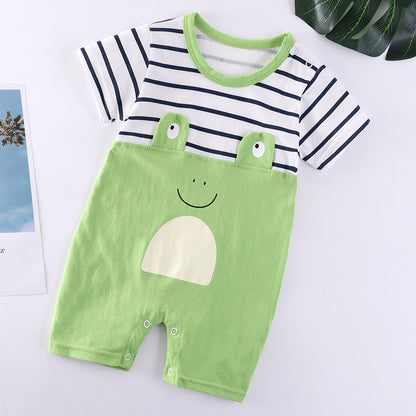 Baby Cotton Bodysuit - Soft Short Sleeve Romper for Infants & Toddlers