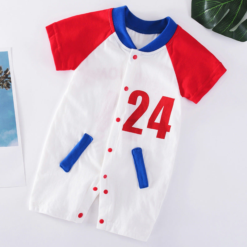 Baby Cotton Bodysuit - Soft Short Sleeve Romper for Infants & Toddlers