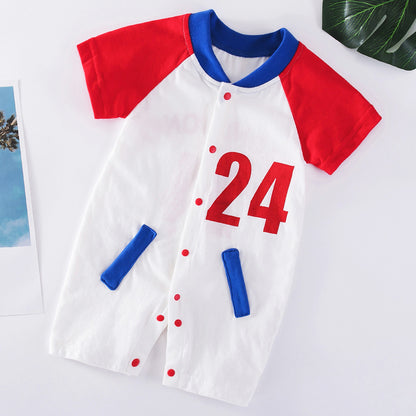Baby Cotton Bodysuit - Soft Short Sleeve Romper for Infants & Toddlers