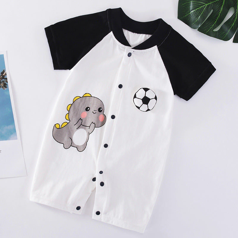 Baby Cotton Bodysuit - Soft Short Sleeve Romper for Infants & Toddlers