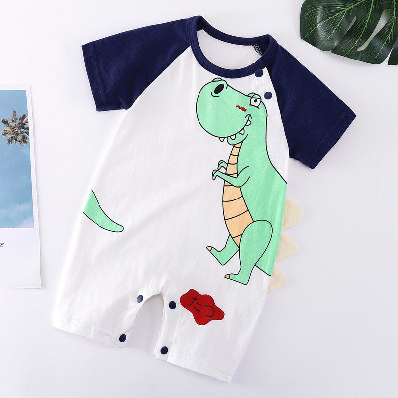 Baby Cotton Bodysuit - Soft Short Sleeve Romper for Infants & Toddlers