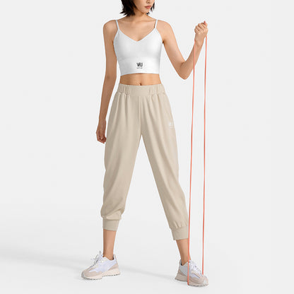 Eight-Point Yoga Pants - Mid-Waist Moisture-Wicking Fitness Leggings