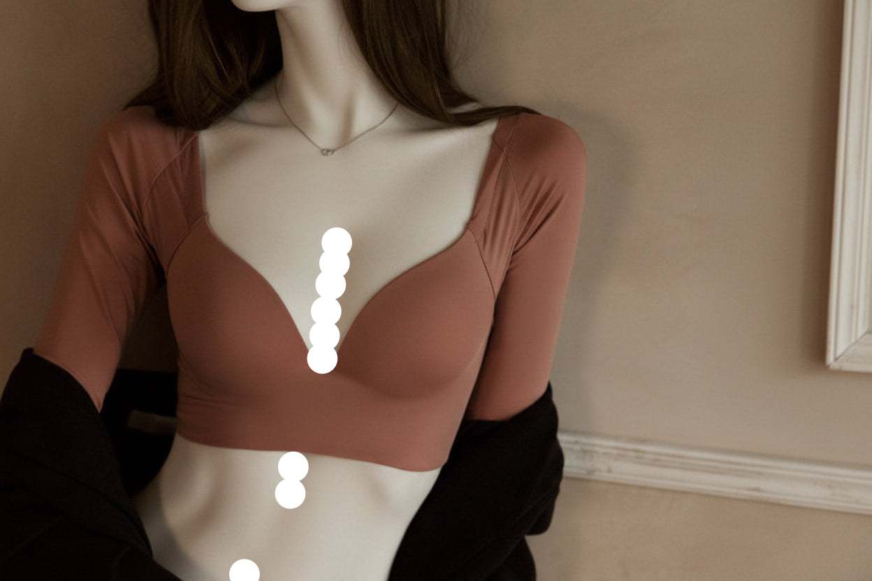 Underwire Bra with Gathering Support - Molded Cups and Sponge Padding
