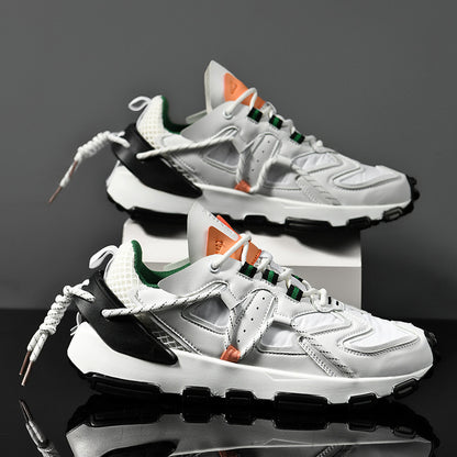Platform Sports Running Shoes | Multi-Material Splicing Upper | PU Sole | Unisex Sizes 36–44