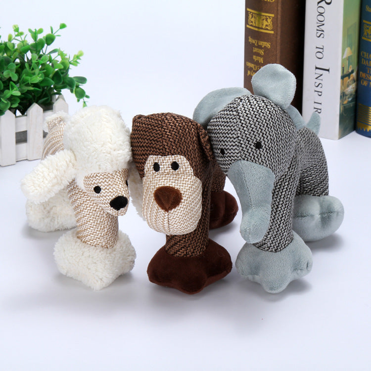 Plush Squeaky Dog Toy - Interactive Chew Toy for Small & Large Dogs