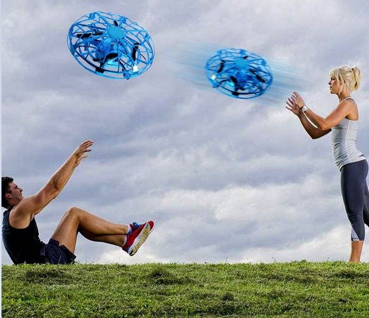 UFO Mini Drone - Infrared Sensing Flying Helicopter with Hand Control & USB Charging