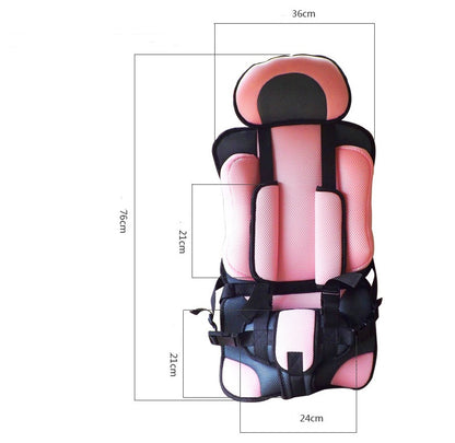 Portable Child Car Safety Seat with 5-Point Harness - Ages 3-12