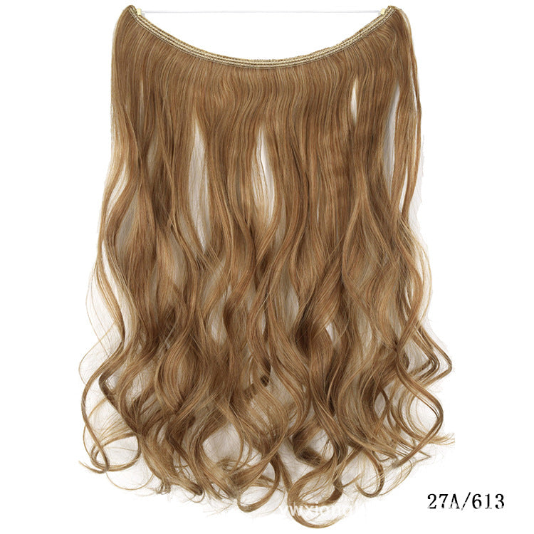 22" Invisible Wire Hair Extensions - No Clips Secret Fish Line Synthetic Hairpiece