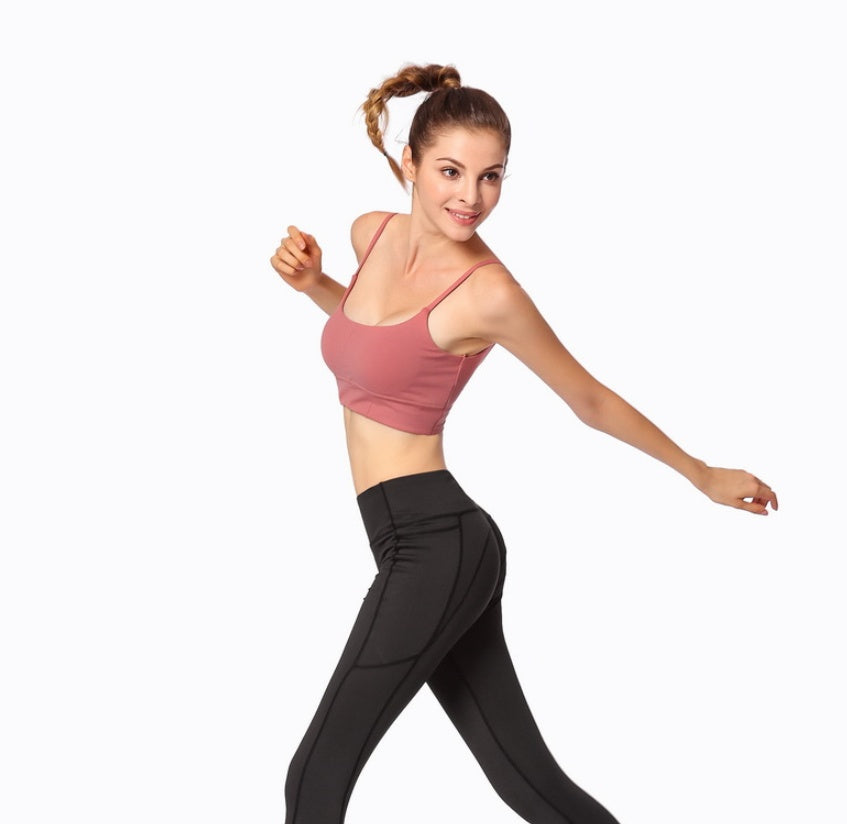Women's Racerback Sports Bra - Moisture Wicking Athletic Support for Running & Fitness