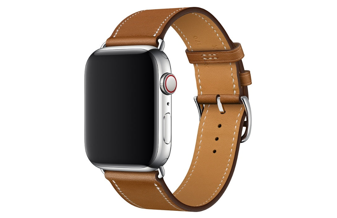 Genuine Leather Apple Watch Band - Premium Cowhide Strap with Stainless Steel Pin Buckle