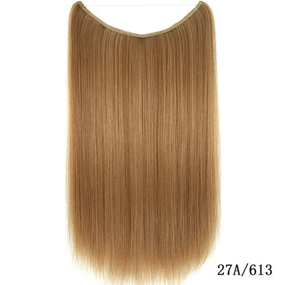 22" Invisible Wire Hair Extensions - No Clips Secret Fish Line Synthetic Hairpiece