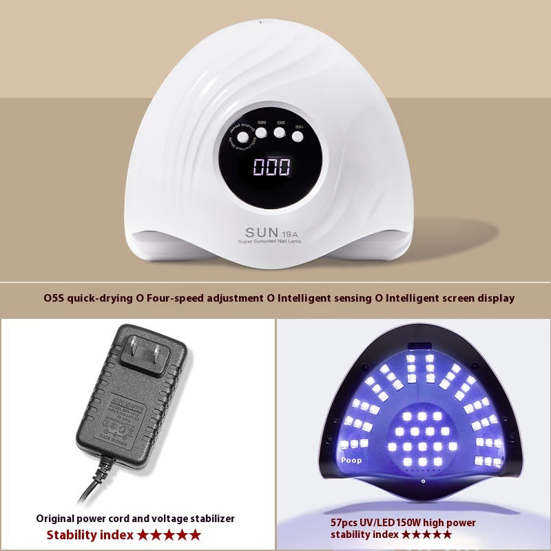 UV Nail Lamp - SUN19S Quick-Drying Phototherapy Light with 57 LED Beads