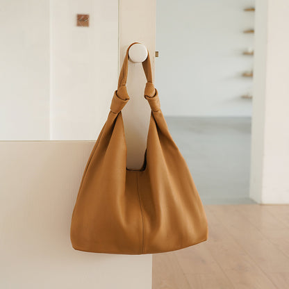 Genuine Leather Underarm Handbag - First Layer Cowhide Shoulder Bag
