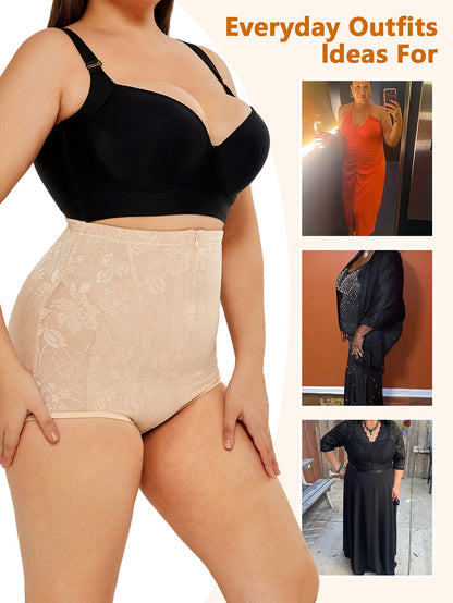 Women's High Waist Tummy Control Shapewear - Lace Body Shaper Underwear