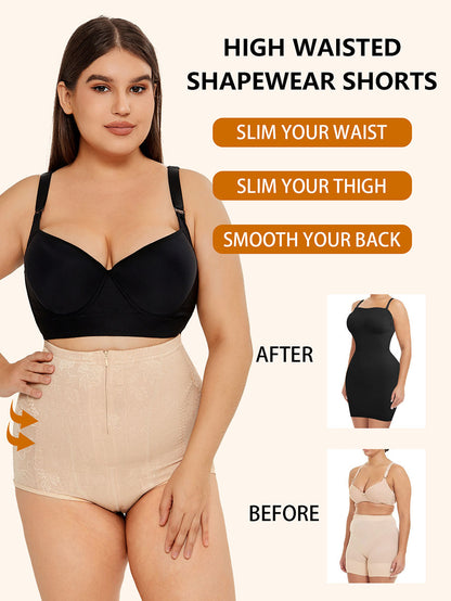 Women's High Waist Tummy Control Shapewear - Lace Body Shaper Underwear