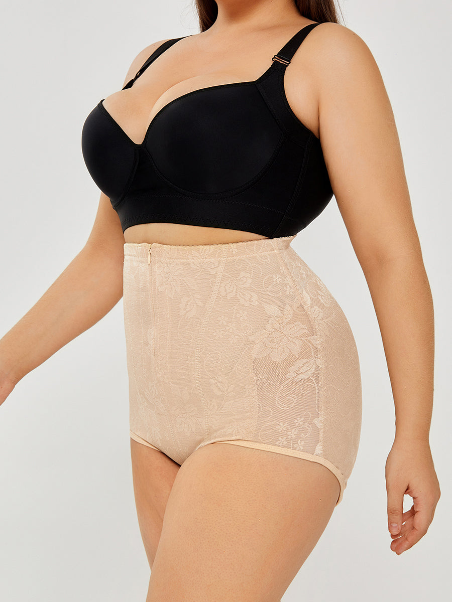 Women's High Waist Tummy Control Shapewear - Lace Body Shaper Underwear