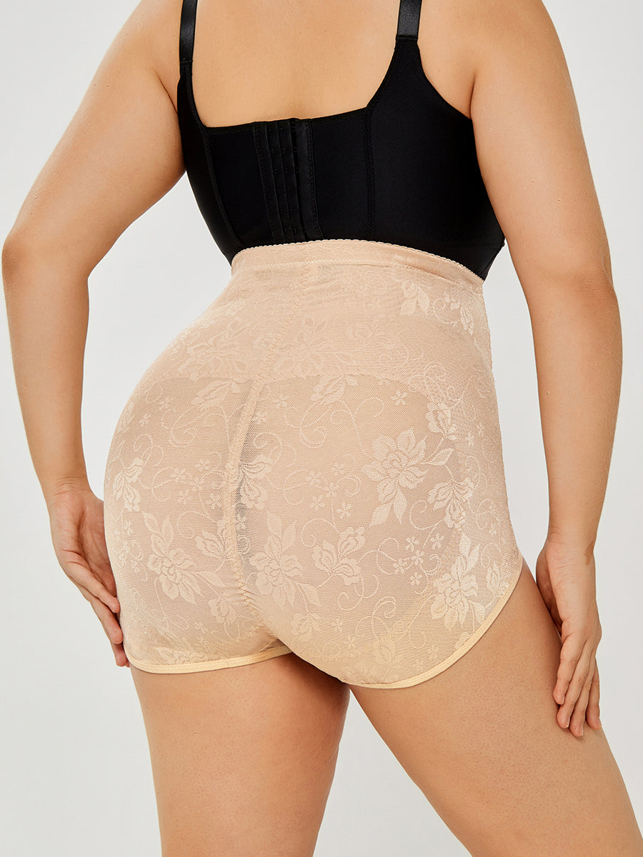 Women's High Waist Tummy Control Shapewear - Lace Body Shaper Underwear