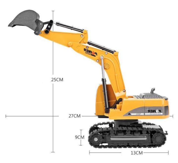 Kids Remote Control Excavator Toy - Alloy & ABS with Lights & Sound Effects